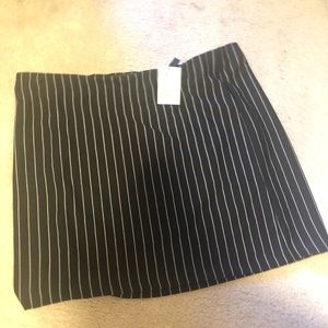 Black and white striped skirt